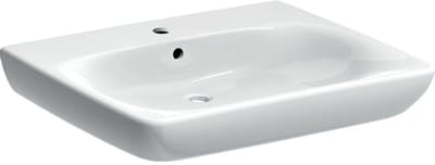 Geberit 300 Comfort wastafel - 65cm - 1 kraangat - met overloop - wit