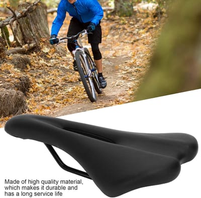 Fietszadel - Comfortabel Fietszadel - Lange Fietstochten - Uniek Hol Ontwerp - 323 Gram - Zwart