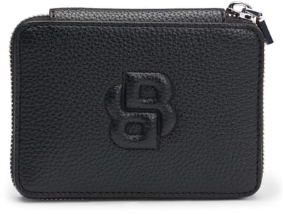 Accessories Boss Anett Ziparound Purse with Double B Monogram in Black