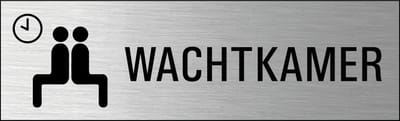 Wachtkamer deurbordje met zelfklevende strip
