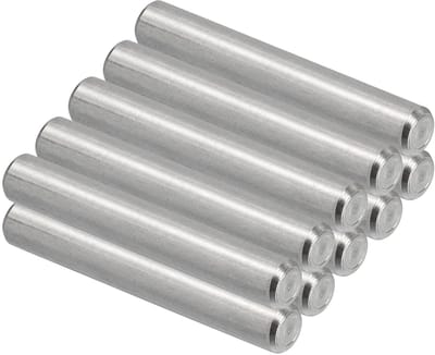 304 RVS Plugs 6 x 40 mm - 10 Stuks Groefpennen Cilindrische Metalen Pinnen voor Bunk Bed, Planken en Meubelonderdelen
