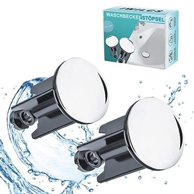 Universele Wastafel Stopper Set - Verchroomde Afvoerplug voor Badkamer