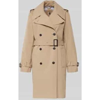 Regular fit trenchcoat met afneembare stoffen riem model 'Talya'