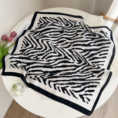 Zijden sjaal-stijl zijden sjaal voor dames - Kleurblokkenprint - Fris en delicaat - Decoratieve shawl over shirts-SJ0252 Benut je gevoel voor mode optimaal!