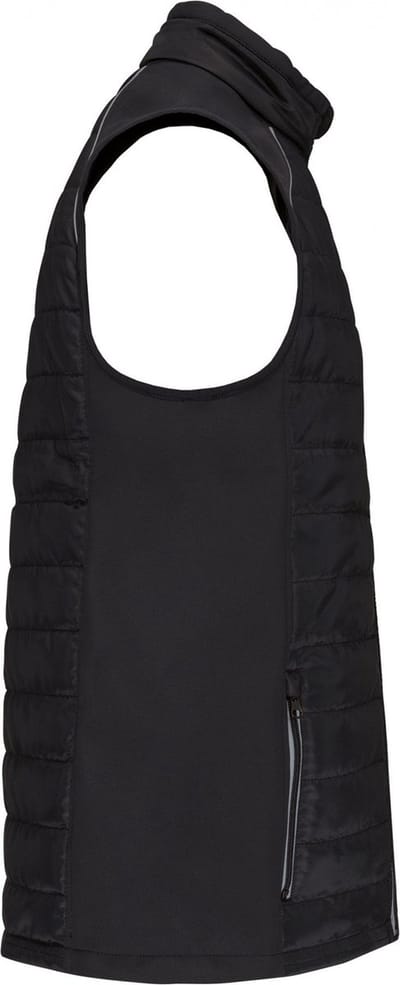 WK. Designed To Work Bodywarmer Day To Day in twee stoffen WK606 - BLACK / SILVER - XXL
