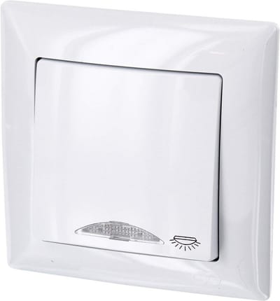 Drukknop met LED Verlichting voor Binnenmontage - Zuiver Wit