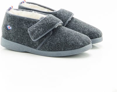 Damart - Thermolactyl klittenbandpantoffels - Heren - Grijs - 44
