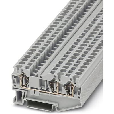 Phoenix Contact 3031393 Doorgangsserieklem 6.2 mm Spanveer Grijs 50 stuk(s)