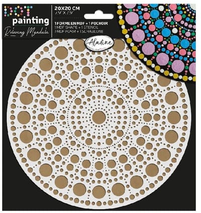 Aladine creatieve schilderen Duo Dot Painting Set Mandala 20 cm.