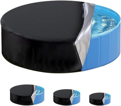 Zwembadafdekking 80 x 30 cm met trekkoord - Waterdicht en stofdicht - Ronde afdekking voor tanks en zwembaden - Bovengrondse zwembaden - Beschermhoes voor hondenzwembad.