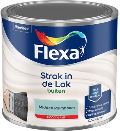 Flexa - Strak In De Lak Buitenlak Hoogglans - Midden Palmboom - Mengverf - 500 Ml
