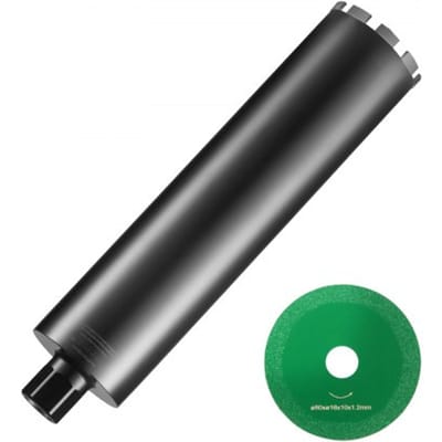 VEVOR diamantkernboor, 108 mm natte diamantkernboor, 355 mm boordiepte betonkernboor met zaagblad, 1-1/4 inch-7 binnendraad, laserlassen, natte diamantkernboor voor beton en bakstenen