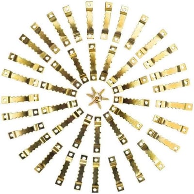 2-zijdige Zaagtand Hangers 100 Sets, Foto Zaagtand Haken 100PCS (Gouden-100)