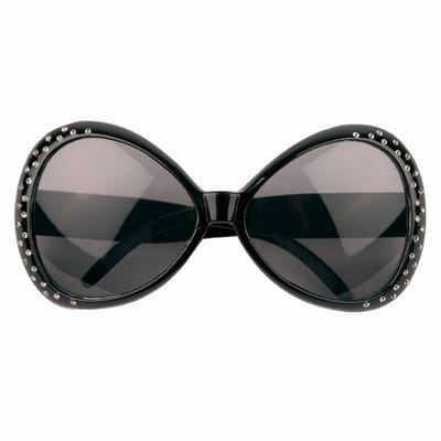 Disco Bril Zwart met Strass – Ultra‑Brillante Festival Look