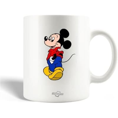 Mug en Céramique - MANIACASE - Mickey Mouse - 30cl - Compatible Lave-Vaisselle - Blanc