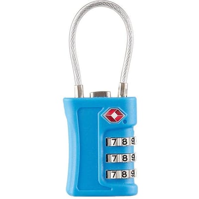 TSA Douane Cadenas à Code Coloré pour Bagage de Voyage à Mot de Passe Modifiable Cadenas Design Couleur Contrastée Casier d'Armoire du lac bleu