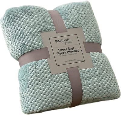 Fleece Deken - Zachte Plaid - Gezellig Ontspannen - Anti-Pilling Kwaliteit - 150 x 200 cm - Lichtblauw