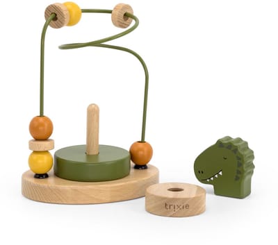 Trixie Houten Kralenframe - Mr. Dino - Houten Bead Maze - Educatief speelgoed - Voor Jongens & Meisjes - Dino