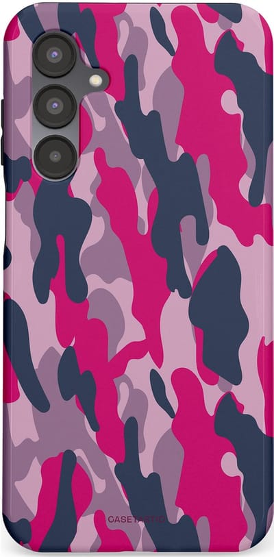 Casetastic hoesje geschikt voor Samsung Galaxy A16 - Dubbellaagse bescherming - Urban Pink Camo - Fashion Case - Lila Roze Donkergrijs Grijs