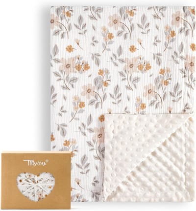 Dubbelzijdige Baby- en Kinderdeken van Katoen, 75x100 cm - Ideaal als Kruipdeken en Musselinedoek