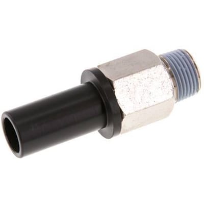 16mm x R3/8'' insteekfitting Messing/PA 66 Buitendraad NBR [2 Stuks]