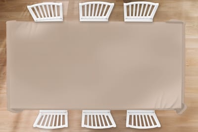 Tafelkleed - Tafellaken - 300x150 cm - Beige - Kleuren - Effen - Binnen en Buiten