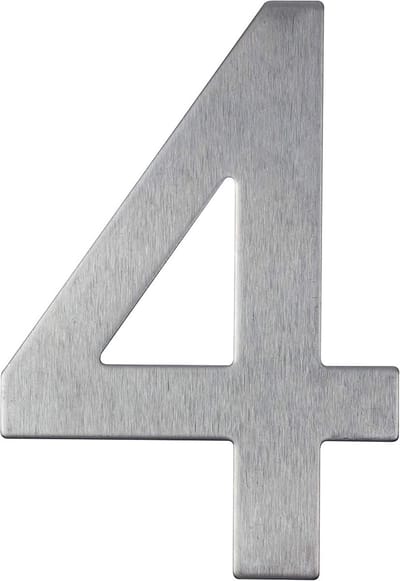 Roestvrij stalen zelfklevend huisnummer - 10 cm hoog - 2 mm dik - montage zonder gaten