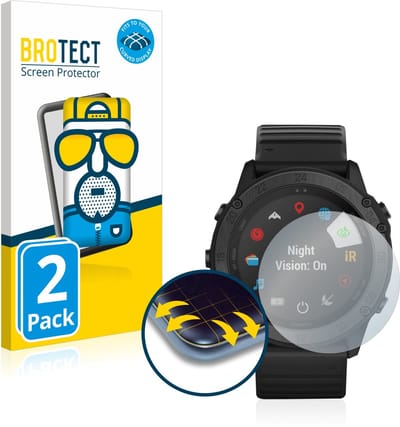 BROTECT - Screenprotector voor Garmin Tactix Delta - Folie Beschermfolie matte volledig dekking 2 Stuks