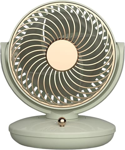 6 inch Tafelventilator Draadloos - Mini USB ventilator - 3 snelheden - Stille ventilator - 120° automatische rotatiefunctie - Verstelbare hoek - Stille ventilator - Bureauventilator voor thuis, kantoor, slaapzaal, slaapkamer - Groen