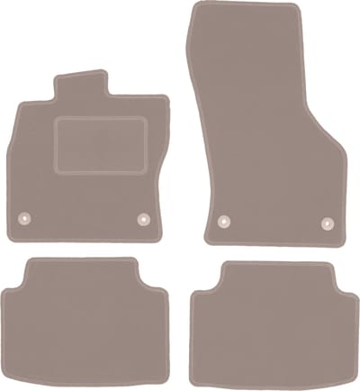 Beige veloursmatten voor: Volkswagen Passat B8 sedan, stationwagen, variant, alltrack (2015-)