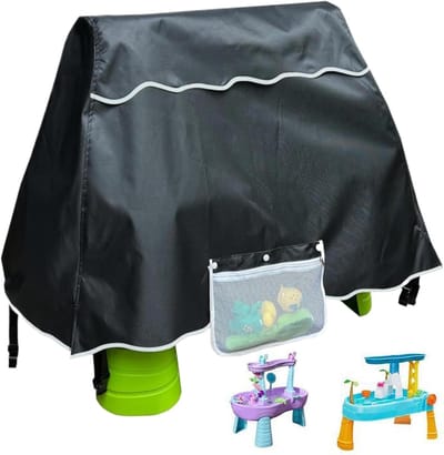 Watertafelhoes Kinderen - Speeltafel Afdekking - Buiten Spelen - Waterdicht Stofvrij - 94 x 56 x 65 cm - Zwart