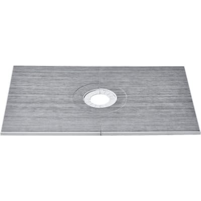 VEVOR doucherandset, 1524 x 965 x 28 mm, grote douchebakset met centrale afvoer, lichtgewicht EPS douche-installatiekits met 2 waterdichte doeken, douchebak kantelstangen geschikt voor badkamer