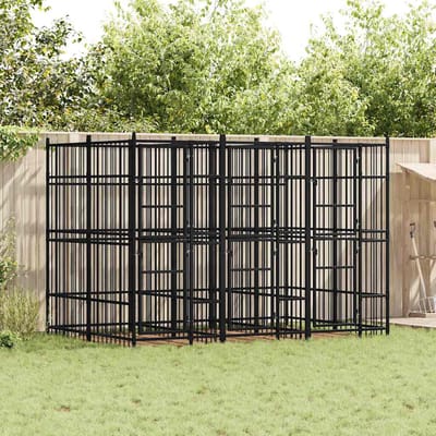 vidaXL - Hondenkennel - 5,53 - m² - staal