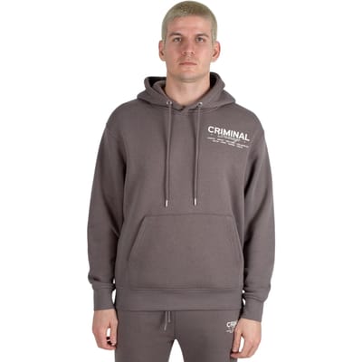 Criminal Damage Heren City Hoodie (Staalgrijs)