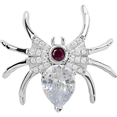 Nouvelle Arrivée Épinglette Araignée en Zircone Cubique Mode Femmes et Hommes Broches Bijoux Insecte Matériau Cuivre argenté
