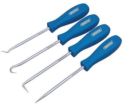 Mini Haak en Pick Set - 4 Stuks, 130mm - Veelzijdig Gereedschap voor Automotive en Engineering