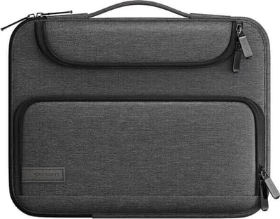Laptop Sleeve voor 12.9 Inch Tablets en Laptops, Waterdichte Polyester Tas met Dubbele Vakken en Inklapbare Handgreep, Geschikt voor iPad Pro en Galaxy Tab S8+/S9+