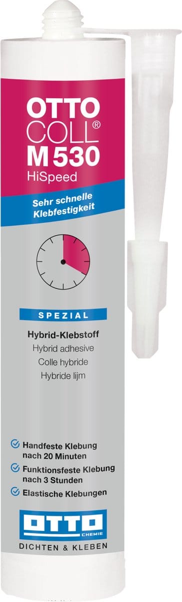 Ottocoll M530 Hispeed hybride lijm - 310 ml koker - wit - snel functioneel voor bouw en montage