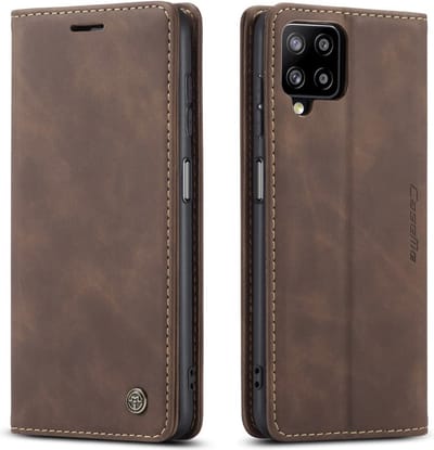 CaseMe Hoesje - Geschikt voor Samsung Galaxy A12 Hoesje - CaseMe 013 Book Case - Donkerbruin