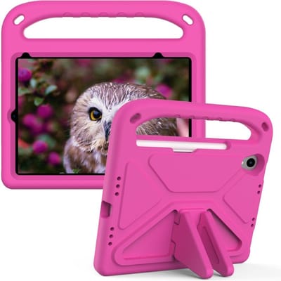 Tablethoes geschikt voor iPad Mini 7 (2024) / iPad Mini 6 (2021) Hoesje - ShockProof Kids Case - Roze