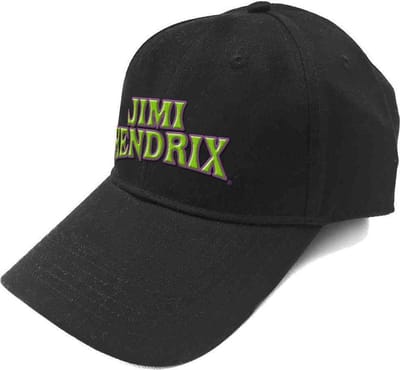 Jimi Hendrix - Arched Logo Baseball pet - Zwart