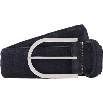 Boss Gewone rundlederen casual riem voor volwassenen (Blauw)