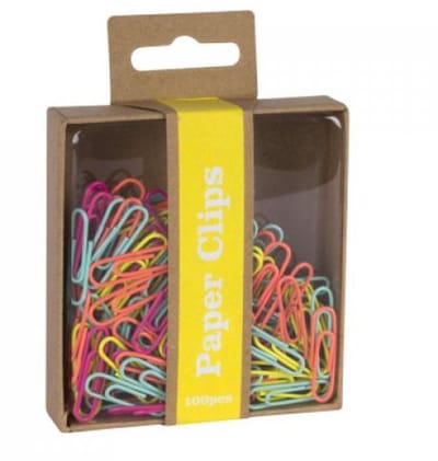 APLI Kids paperclips Fluor collectie kleurrijk speelgoed 100 stuks.