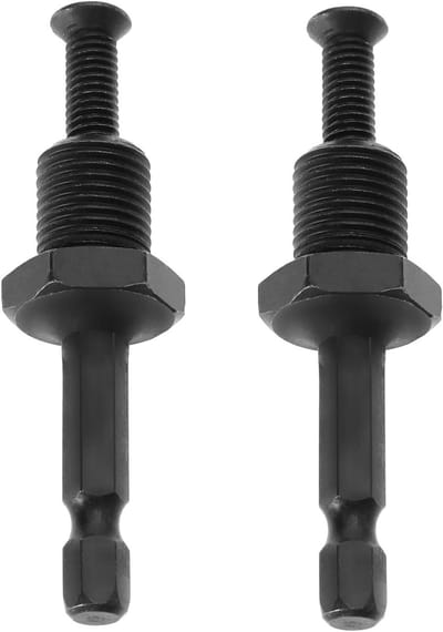 Elektrische Hamer Boor Chuck Adapter Hex Schacht 1/2 "-20UNF Draad Met 1/4 ''Hex Draad Schroef Voor Boor Chuck Carbon Staal - Set van 2