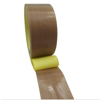Dailygoods- PTFE Tape - Hittebestendig tot 300 graden - Zelfklevend - Glasvezel/Coating - 35mm x 10m - Dikte 0,13 mm