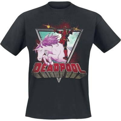 Deadpool T-shirt - Unicorn - S tot 5XL - voor Mannen - zwart