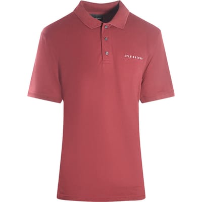 Lyle & Scott effen geborduurd Fletcher bordeaux poloshirt met logo