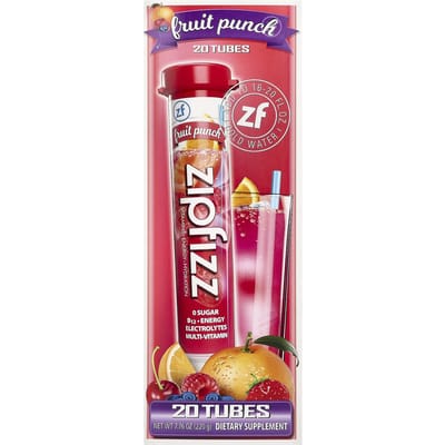 Zipfizz, Energie Drank Mix, Fruit Punch, 20 Buisjes, 0.39 oz (11 g) Elk