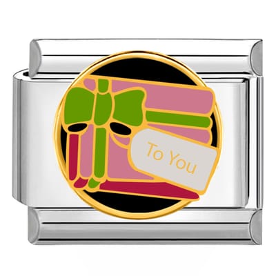 Quiges - Schakel - Bedel - 9mm - charms - Cadeau - Geschikt voor - armband - Schakelarmband - italy bedels armband