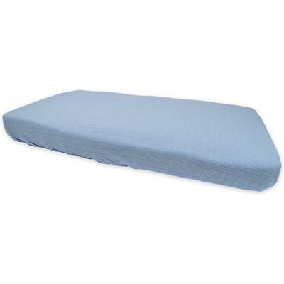 Lodger Slumber - Hoeslaken ledikant - Blauw - 60x120cm - Biologisch katoen